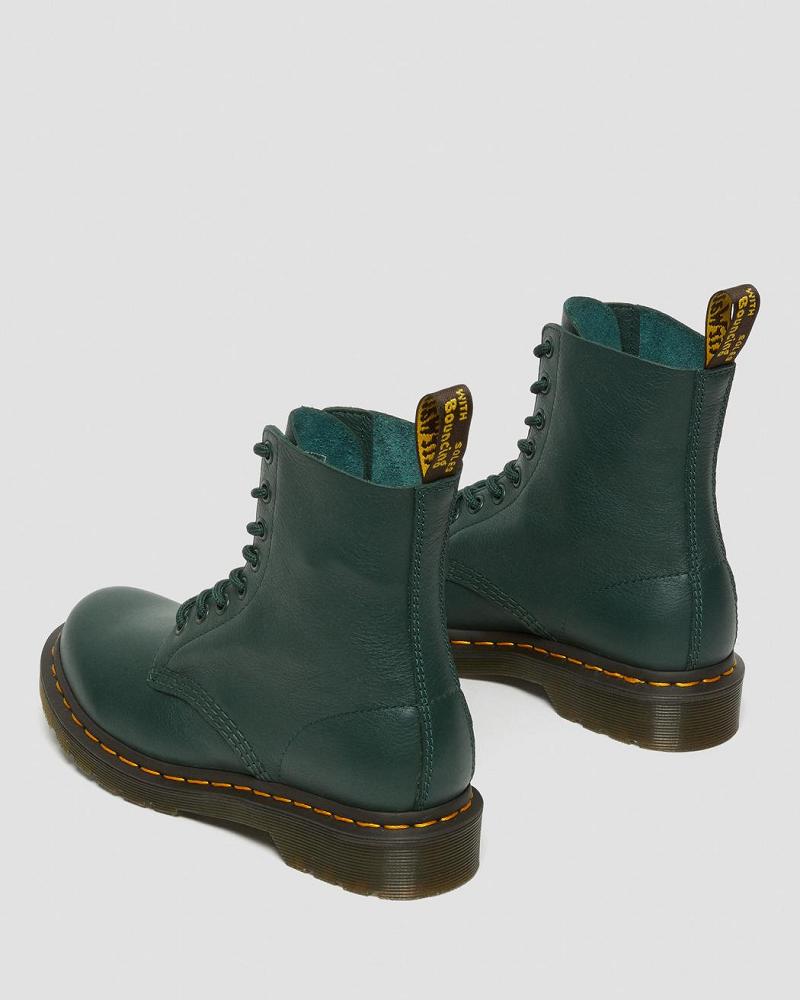 Green Women's Dr Martens 1460 Pascal Virginia Leather Ankle Boots | CA 17CTV